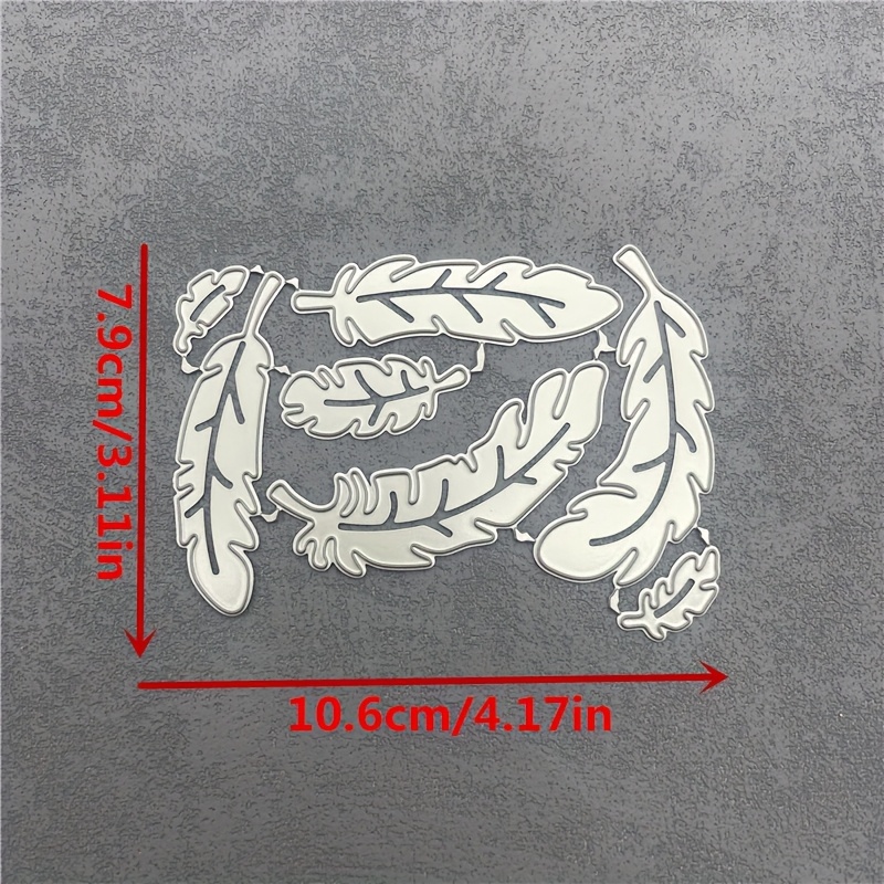 7pcs Feathers Metal Cutting Die Mould Decoration Embossed Photo Card Making Handicrafts