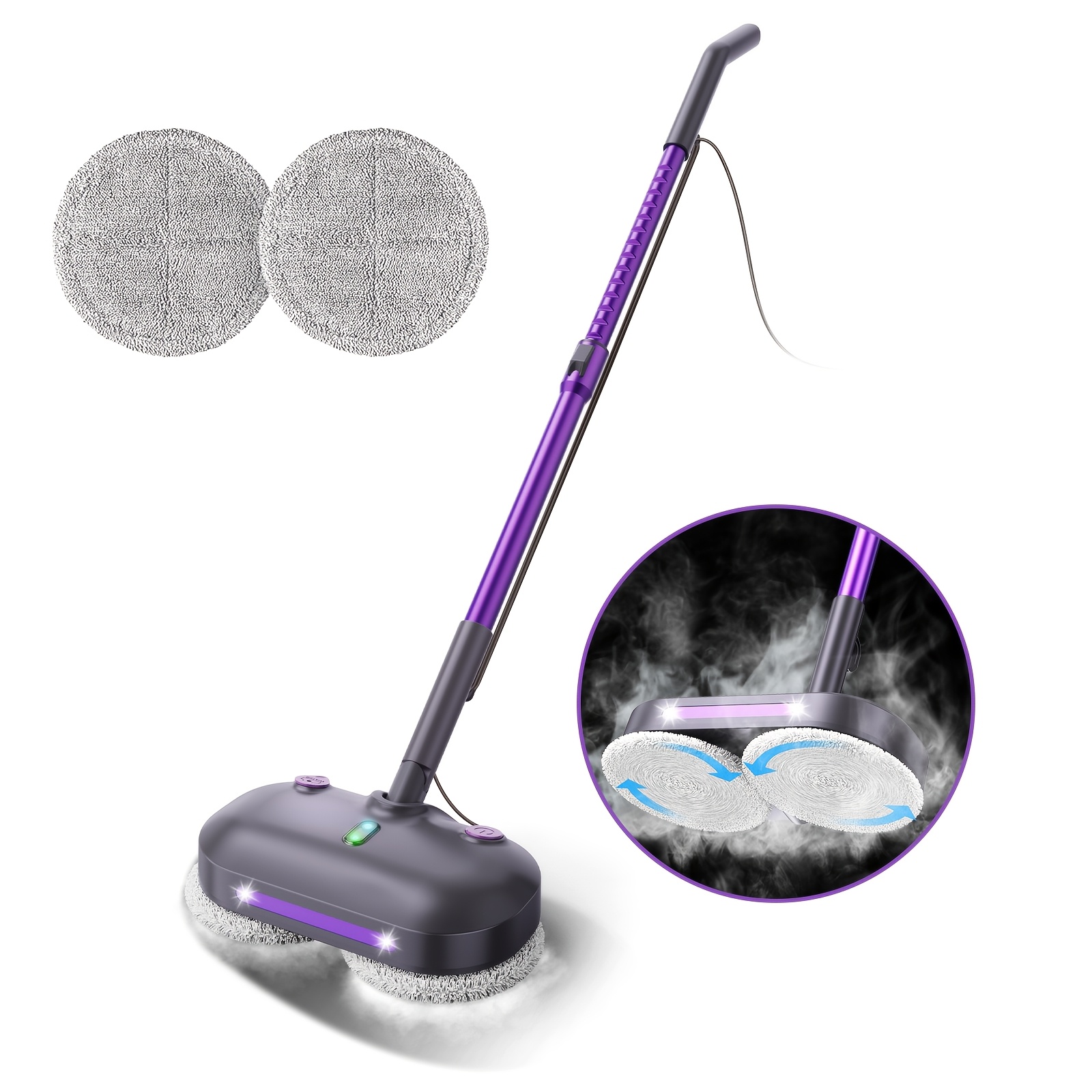 TEMU Steam Mop Cleaner, Suitable For Cleaning Floors, Hardwood, Tiles And Carpets. It Features Protection, High-temperature Steam For Quick Drying,