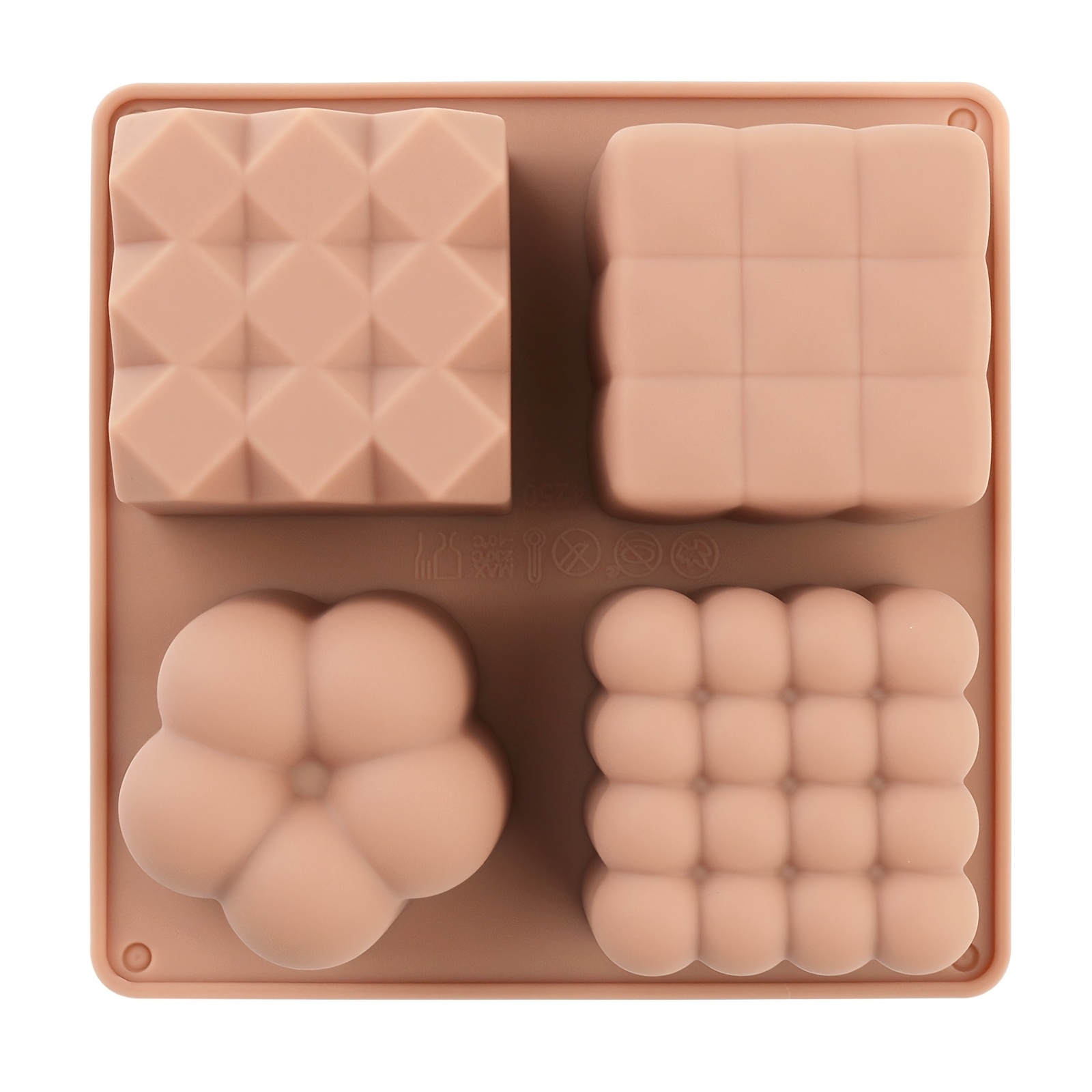 TEMU 1pc Ailehopy Thick Silicone Candle Mold Compatible For Diy Resin Crafts - Cube Square Flower Mold With Wax/resin Compatibility, Reusable Wax &