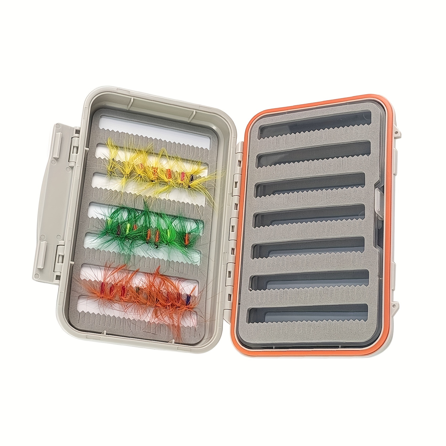 

Sports Waterproof Two-sided Fishing Tackle Box With Foam Swing Leaf Storage Tray - Fishing Storage Tools For Easy Grips