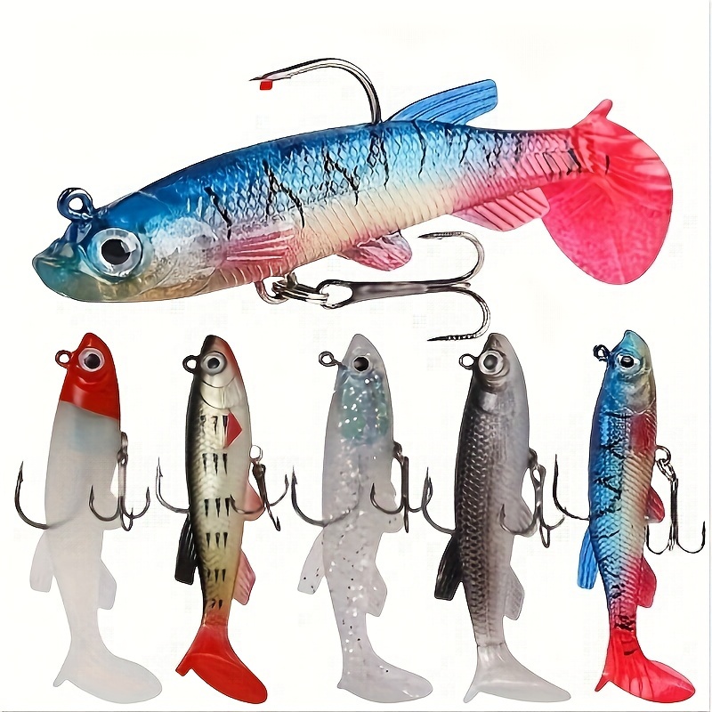 

5pcs Bass Fishing Swimbaits, Soft Lures, Paddle Tail Swimbaits For Bass Fishing, Freshwater Saltwater Gift Lures