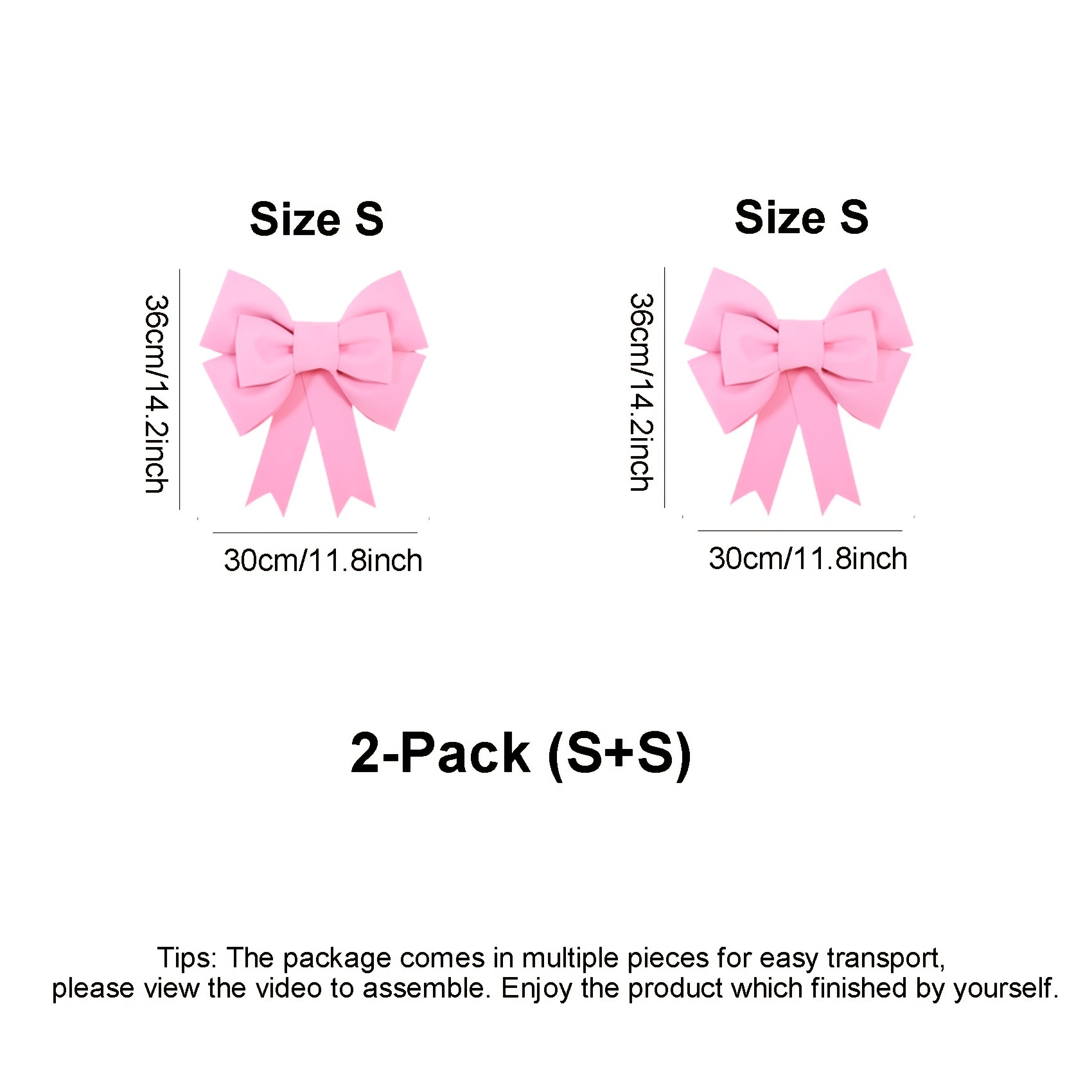 TEMU Pink Diy Bow Kit - Weddings, Christmas & Birthdays , Handcrafted Party Decor Gift Wrap