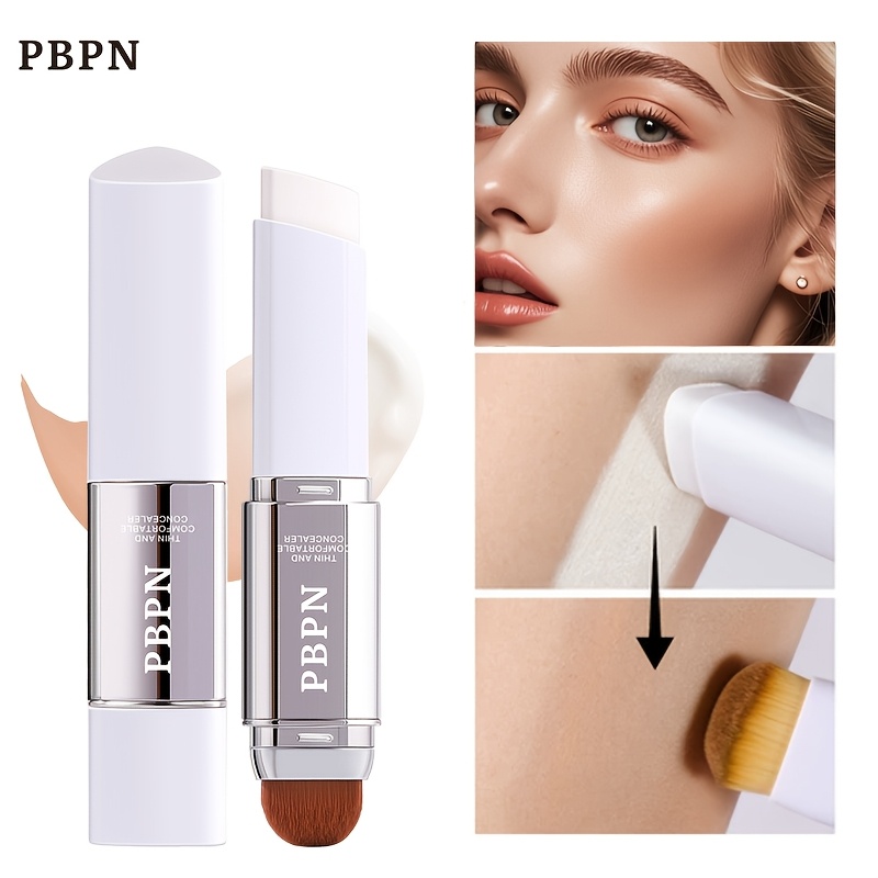 pbpn thermal color temperature gradient double ended concealer foundation stick for flawless coverage natural look with dual functionality