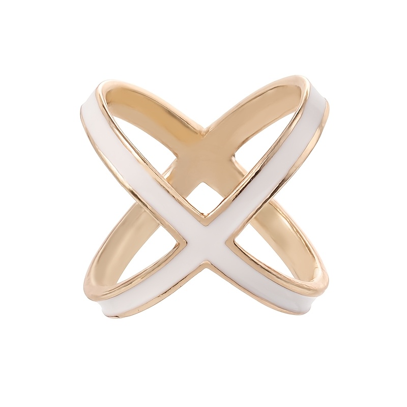 Elegant Enamel Cross Scarf Buckle, Multi-functional Fashion Accessory