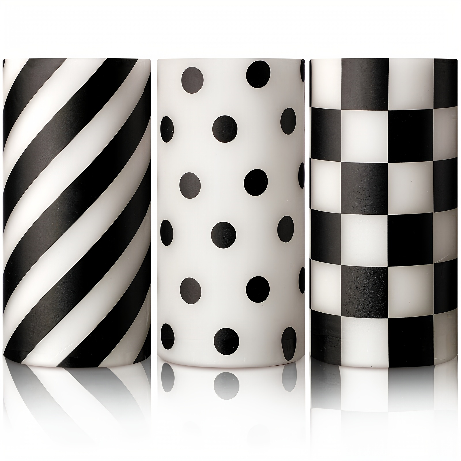 TEMU 3pcs Christmas Flameless Candles Christmas Led Candles Xmas Battery Operated Candles Flickering Real Wax Decorations For Indoor Xmas Gifts