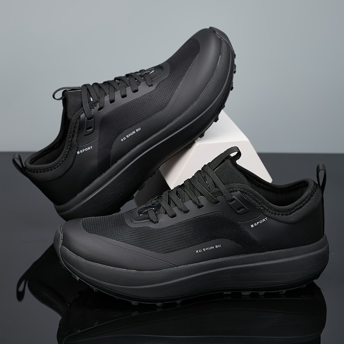 zapatillas de running transpirables para hombre -     de eva/llanta, diseño de cordones bajos para senderismo, gimnasio y uso casual - comodidad para         de tela y plantilla acolchada - zapatillas   y estables, calzado para senderismo, diseño de zapatos elegante,   antideslizante 4
