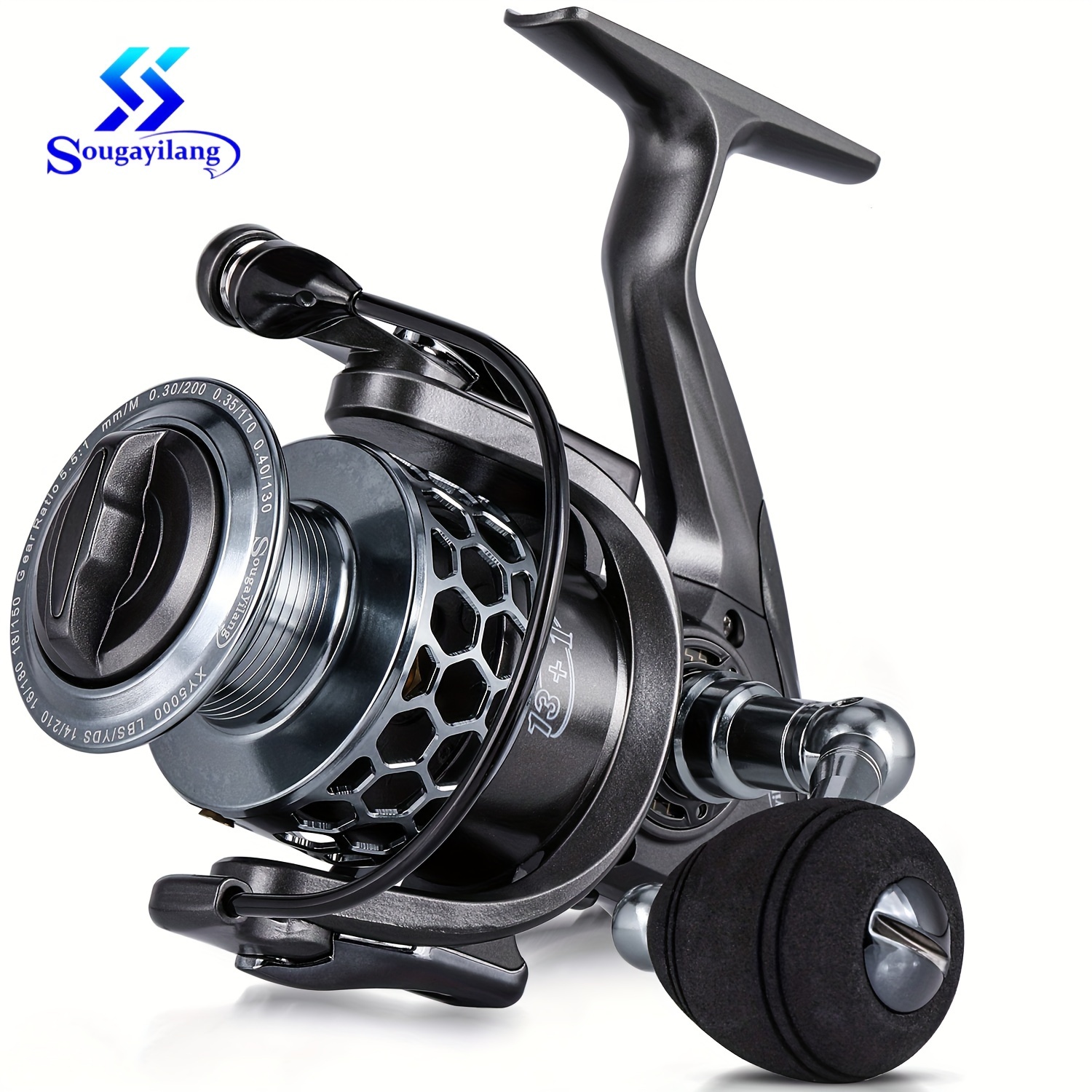 

Sougayilang 1pc Fishing Reel 13+1bb Weight Aluminum Fishing Reel Free