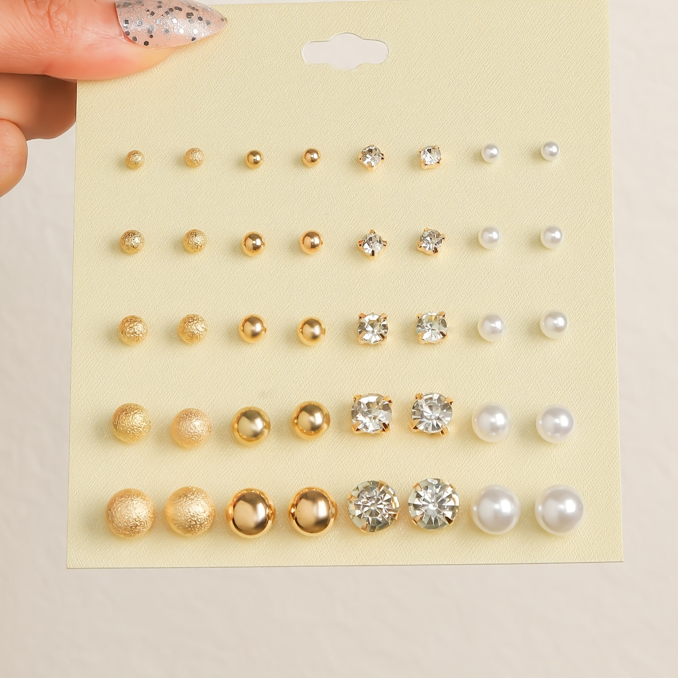 E-shop 20 Paar minimalistische Luxus Multi-Teil Ohrstecker Set, leichte Luxus High-End Urlaubsgeschenk Damen Alltags Schmuck Ohrringe