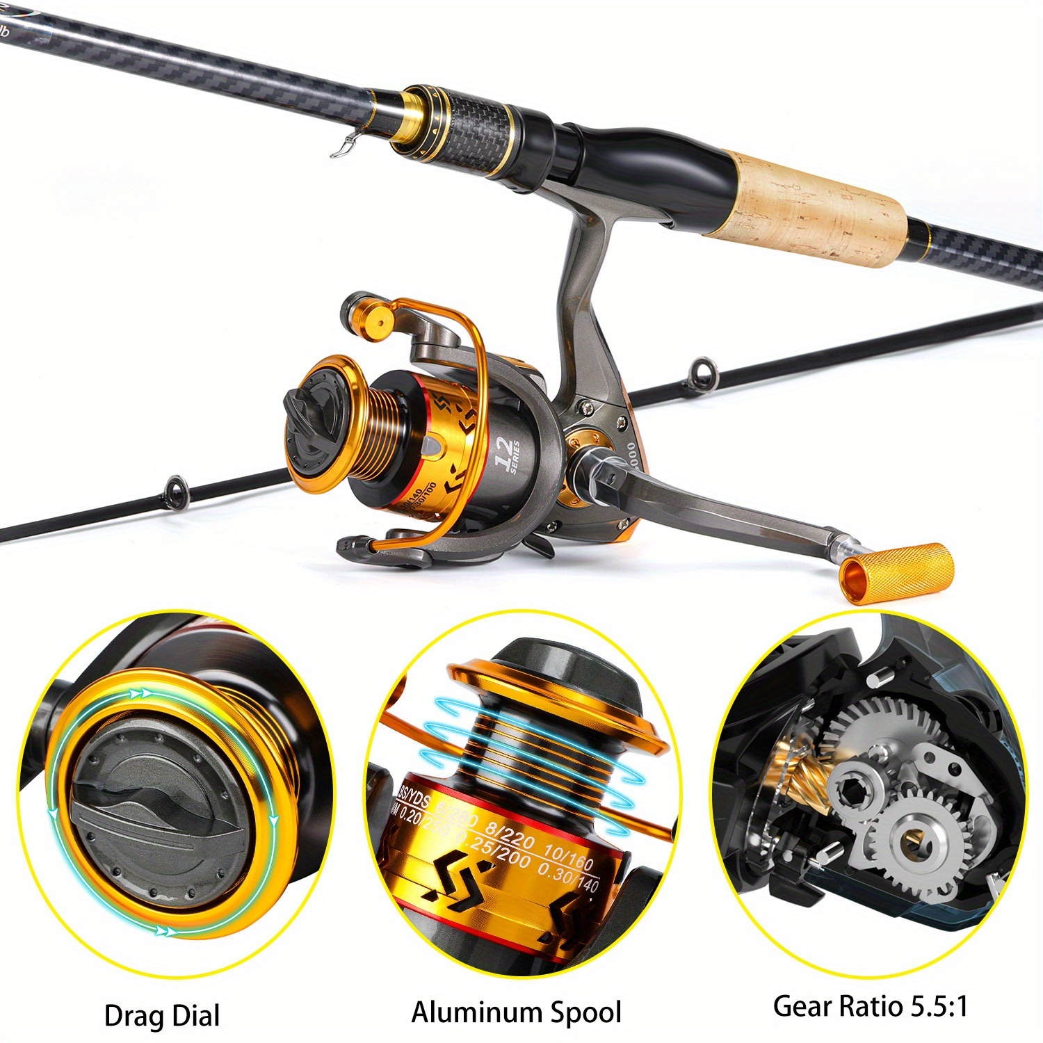 lure rod set two section lure pole speed Temu Mauritius