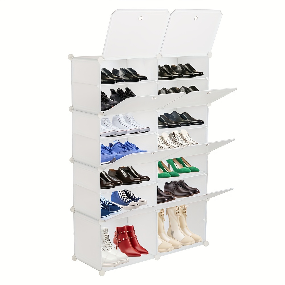 Portable Shoe Rack Storage Rack 8 layers portable shops 32 grid locker