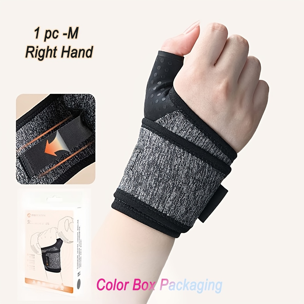 One-adjustable Compression Wrist Support Brace, Elastic Soft Fabric With Thumb Loop, Hand Options, Sports Fitness Work Daily, Fit Sturdy Support