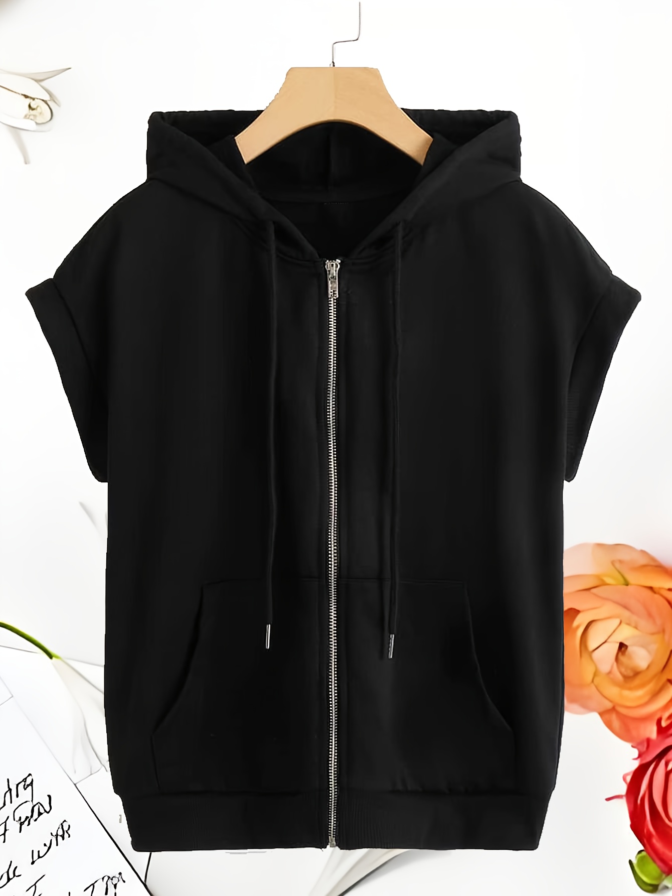 short sleeve hoodie women sold on Temu United States