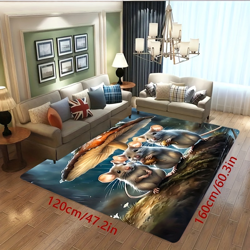 flannel 3d mouse print floor non slip machine Temu Philippines