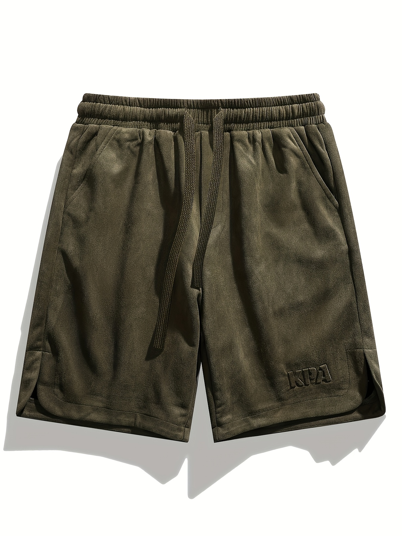 men's vintage style olive green basketball shorts casual Temu