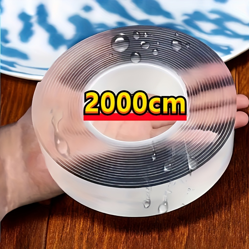 TEMU Binazon Extra Strong Heavy Duty Removable Double Sided Tape - Clear Nano Adhesive Washable Mounting Tape For Glass, Walls, Indoor Use - 393.7