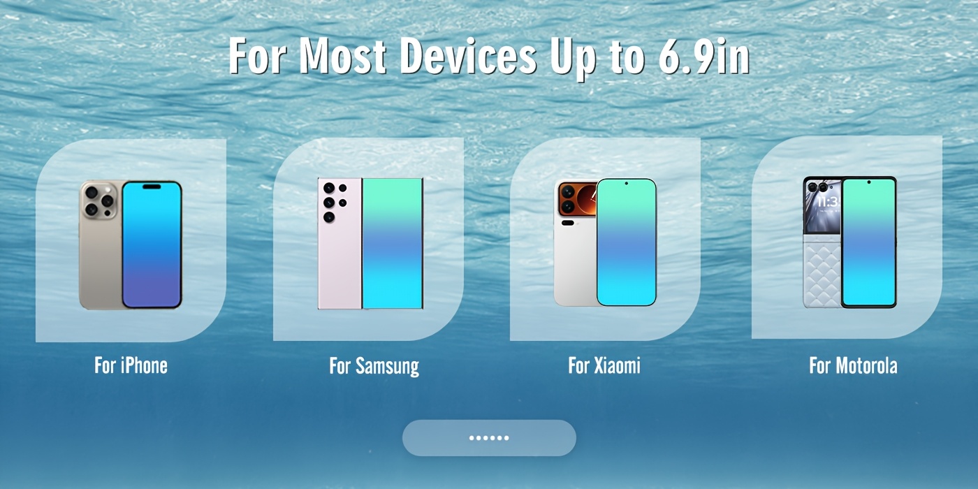 Rynapac Pochette Téléphone Haute Qualité, 2pcs Étui Téléphone Flottant Haute Qualité Compatible pour iPhone 16/15/14/13/12/11 Pro Max, pour for Samsung S23/S22 Compatible, pour Huawei, pour Xiaomi Jusqu'à 6,8 pouces (env. 17,2 cm) Sac étanche avec lanière amovible