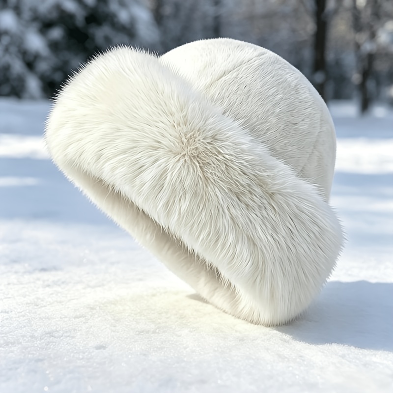 TEMU Elegante Gorro de Invierno para Mujer - Gorro Mongol , y , Diseño Moderno y Fácil, Adecuado para Actividades al Aire Libre en Frío, Regalo de