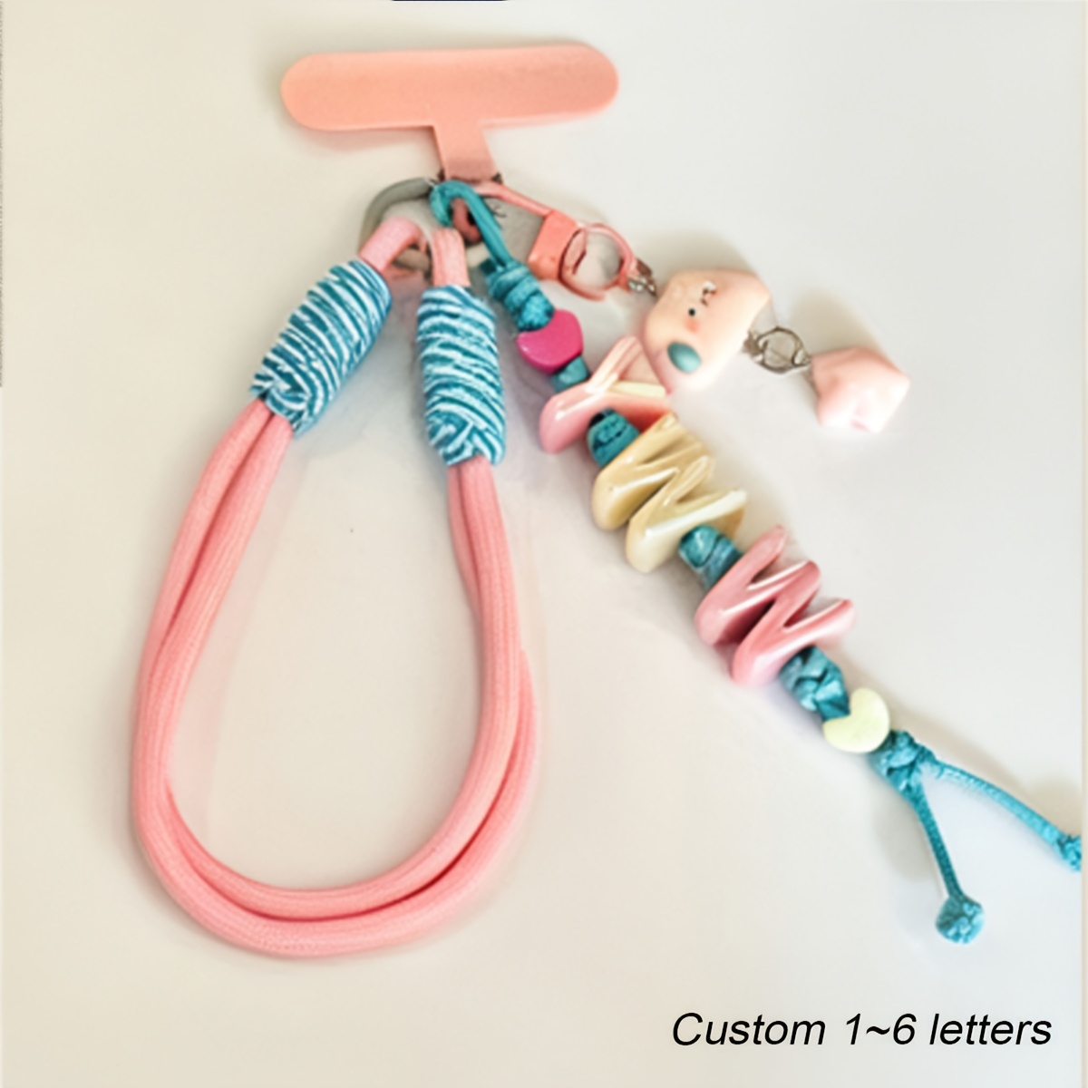 TEMU [2d Flat] [2d Flat] Custom 1p Acrylic Letter Keychain/mobile Strap For Men, Personalized Name Customization , Used As A Phone Strap/keychain,