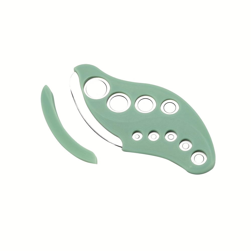 TEMU 1pc Mini Peeler, 9 Sizes Of Holes, With Knife And Protective Cover, Suitable For Herbs, Greens, Lettuce, Thyme, And More, Kitchen Tool