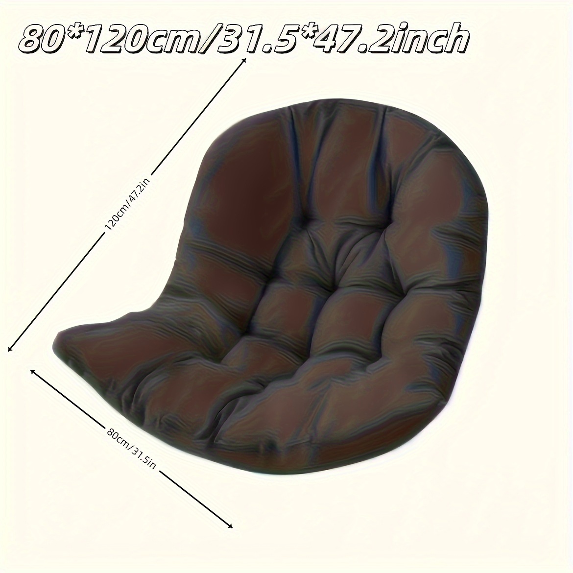 Handmade Bohemian Hanging Chair Cushion, Seat Pad, Polyester Cover - Non-Woven Fabric Weaving, Ideal for Indoor And Outdoor Use - Perfect for Decorating Patios, Balconies