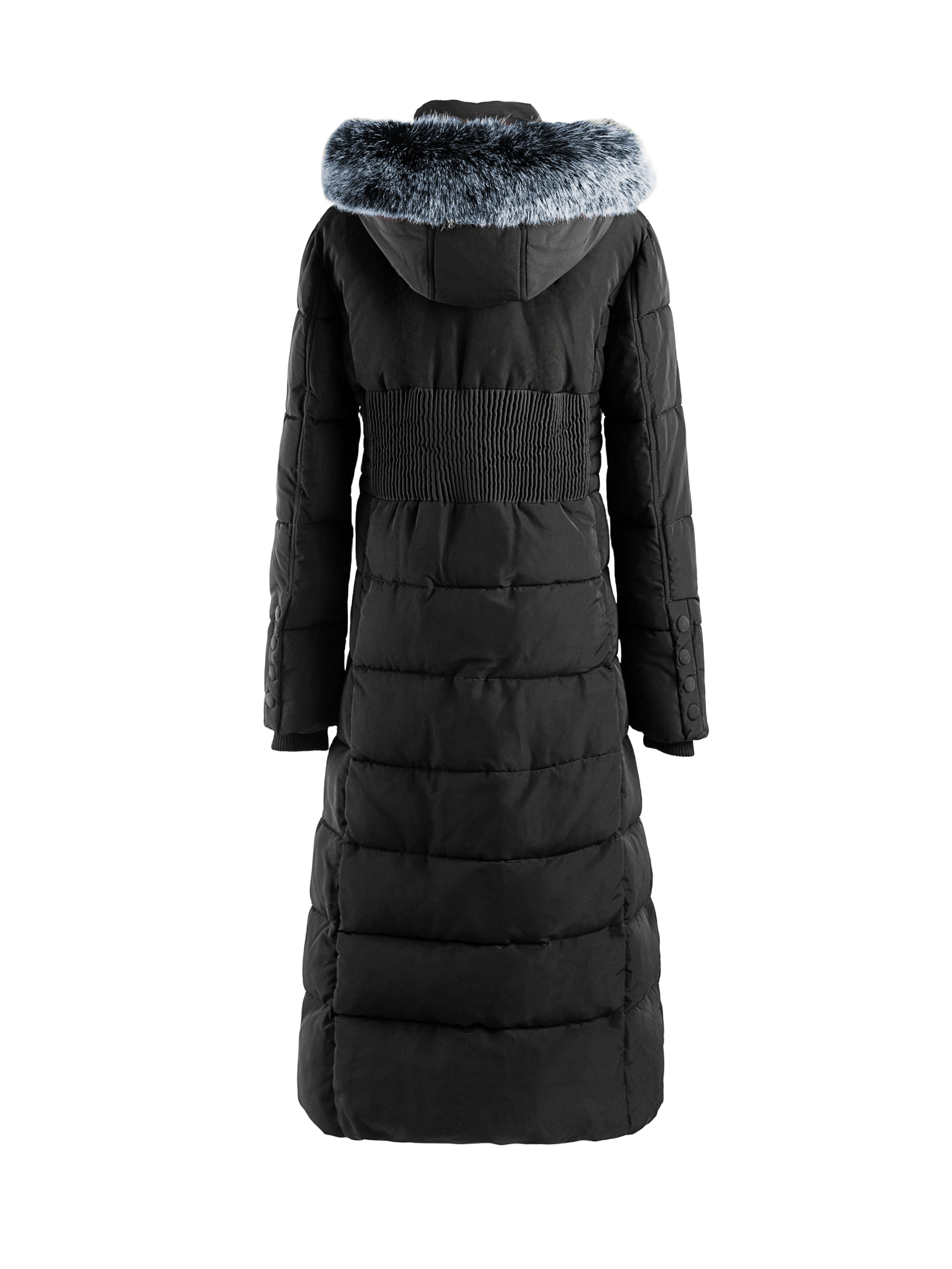 ladies vegan insulated hooded jacket extended length puffer - Temu Republic  of Korea
