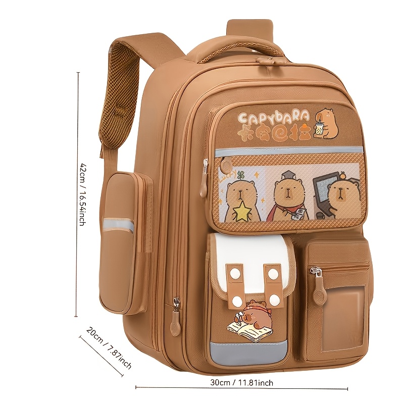 TEMU New Lightweight Student Backpack With Multiple Pockets And Compartments, Spacious Dual-shoulder Bag For Middle And High School Students