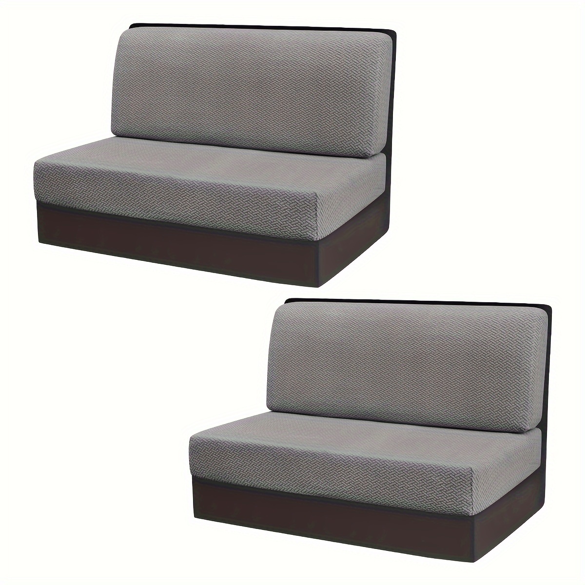4pcs 160t Jacquard Rv Slide Seat Cover Set, Elastic Sofa Cushion Cover