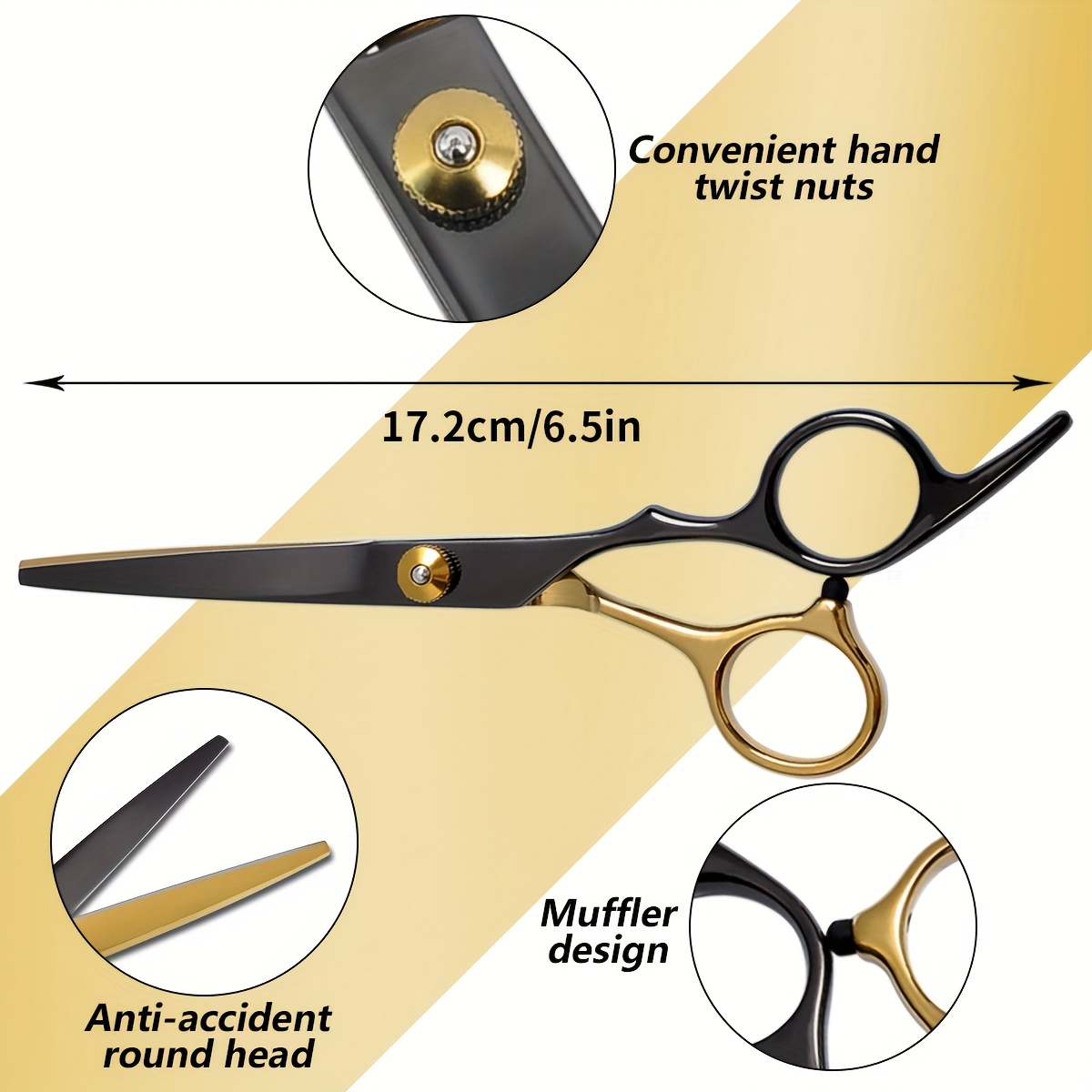  13pcs professional hair cutting scissors kit shears for men and women with thinning blending and cutting functions complete for barbers and stylists details 4