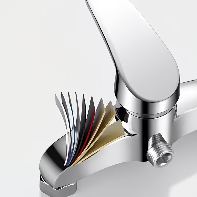 Modern Wall-Mounted Shower Head with Hot/Cold Mixing Valve