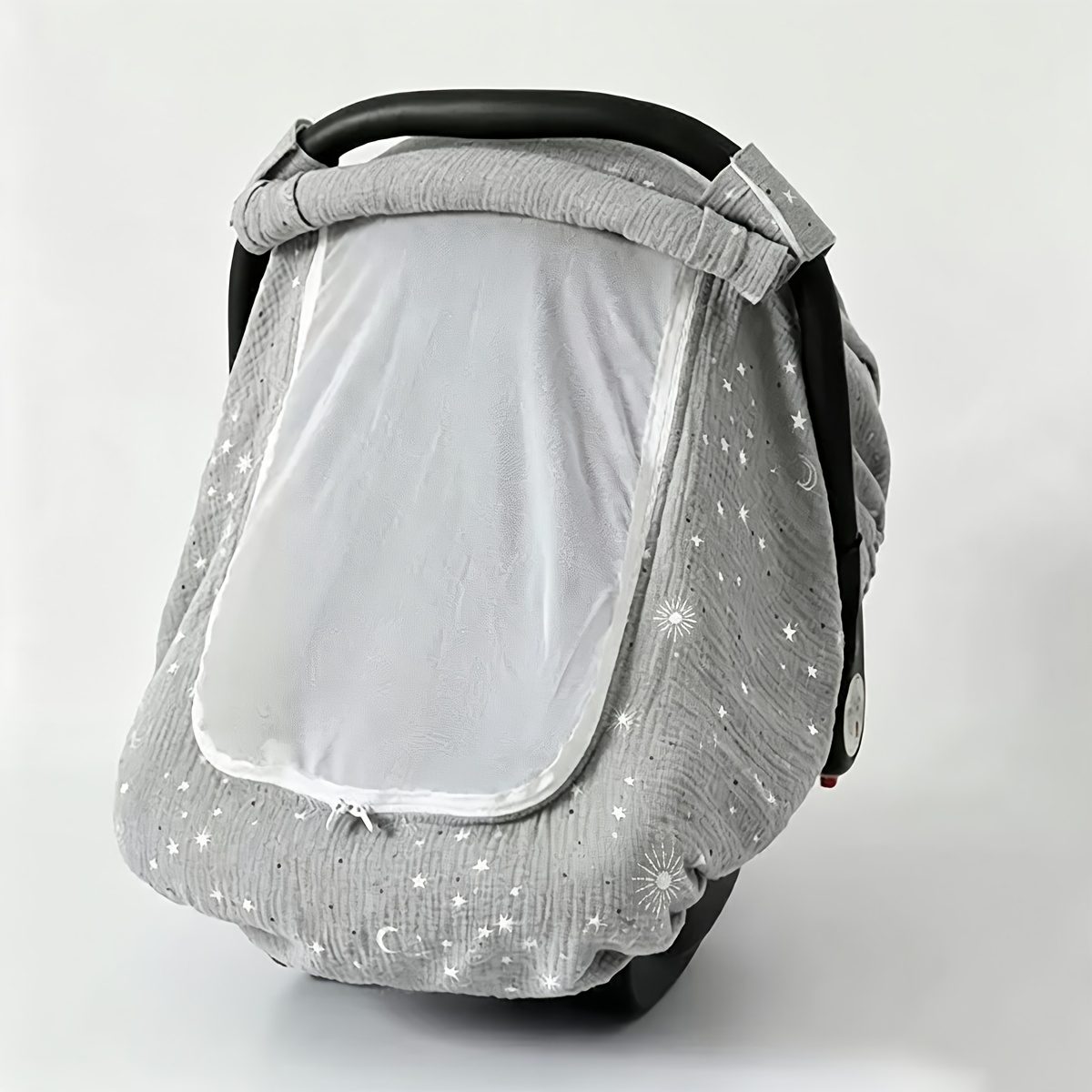 TEMU 1pc Pare-soleil Bébé, Housse de Siège Auto pour Bébé, Canopy de Berceau de Poussette, Doux et Respirant, Adapté pour Voiture, Siège de Sécurité,