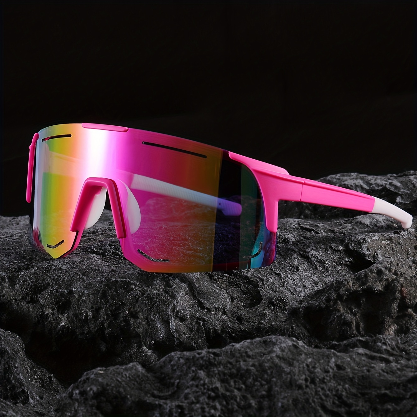 

Women's Powder Frame Glasses Reflective Y2k Fashion Glasses Suitable For Daily Use And Outdoor Sports