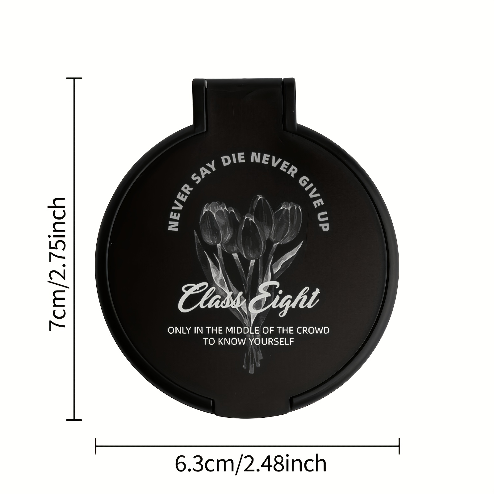 TEMU Customized 30/50/70pcs Pocket Mirrors With Patterns - Personalized Engraving Of Names/logos . Portable Folding Makeup Mirrors, Ideal As Coworker