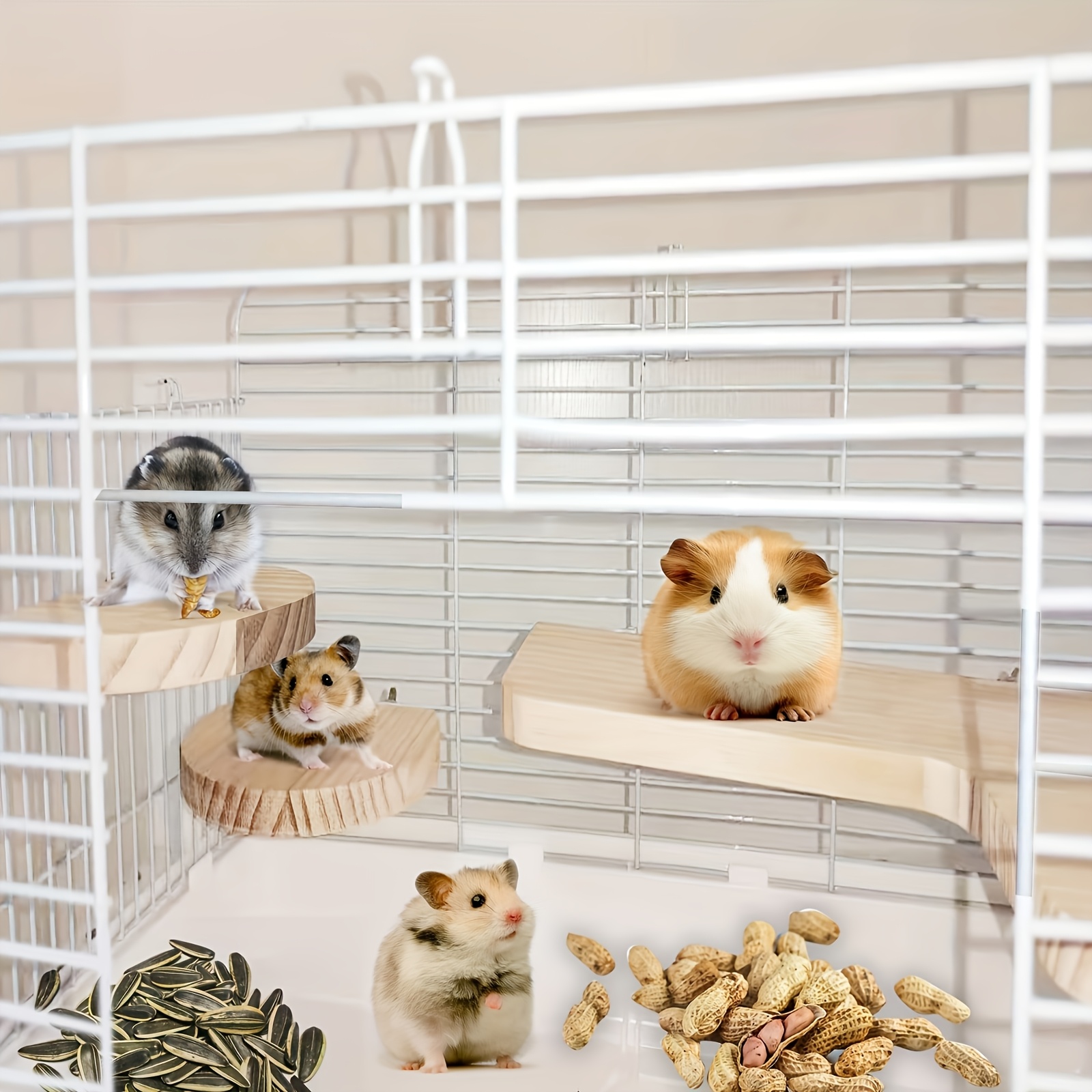 Wooden Platform for Dwarf Hamster Cage