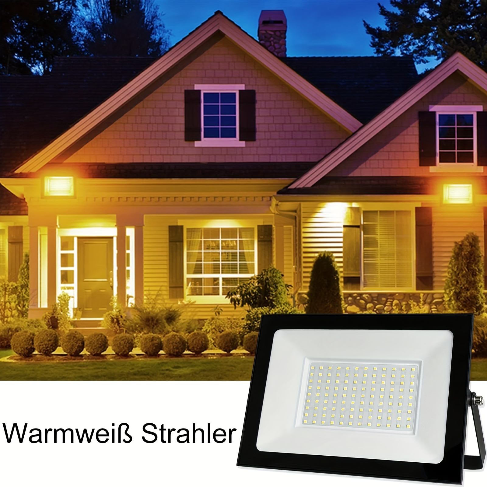 

Led Spotlight Outdoor, Led Spotlight With Plug, Super Bright Aluminum Led Floodlight Ip66, Led Outdoor Spotlight With 3 Meter Cable For Garage, Garden, Hallway