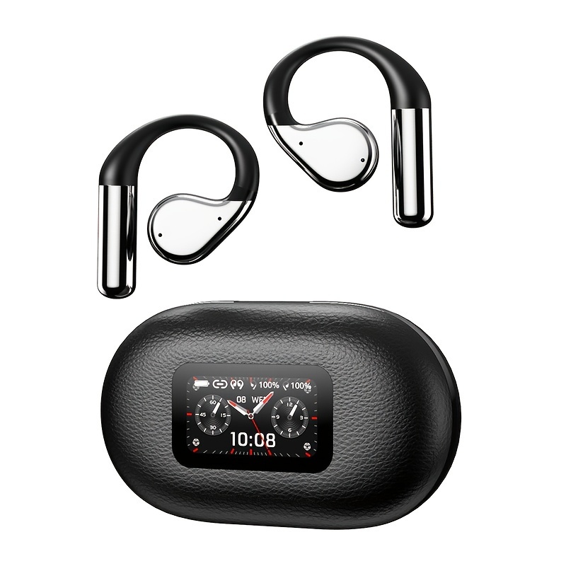 TEMU Wireless Earbuds Bone Conduction Earbuds Wireless Connection 54 Stereo 40h Earbuds Noisecancelling Earbuds Microphone Talk Earbuds Led Smart