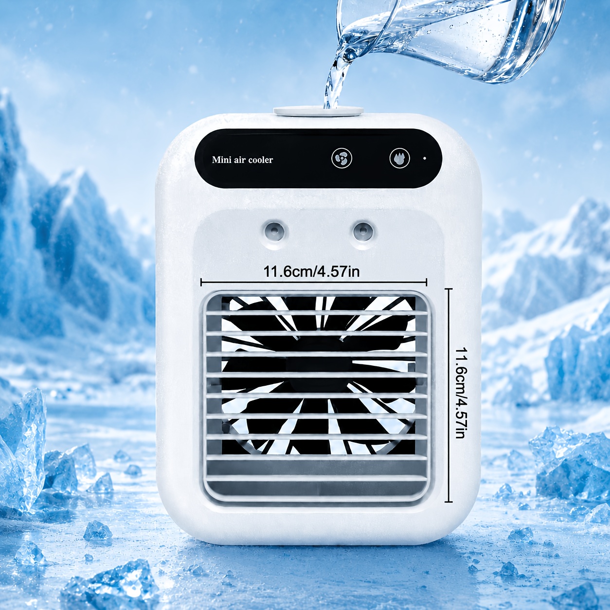 Image of Portable Mist Fan With Humidifying Function, Compact Desktop Cooling Fan For Home And Office, Quiet Personal Fan For Comfortable Everyday Use