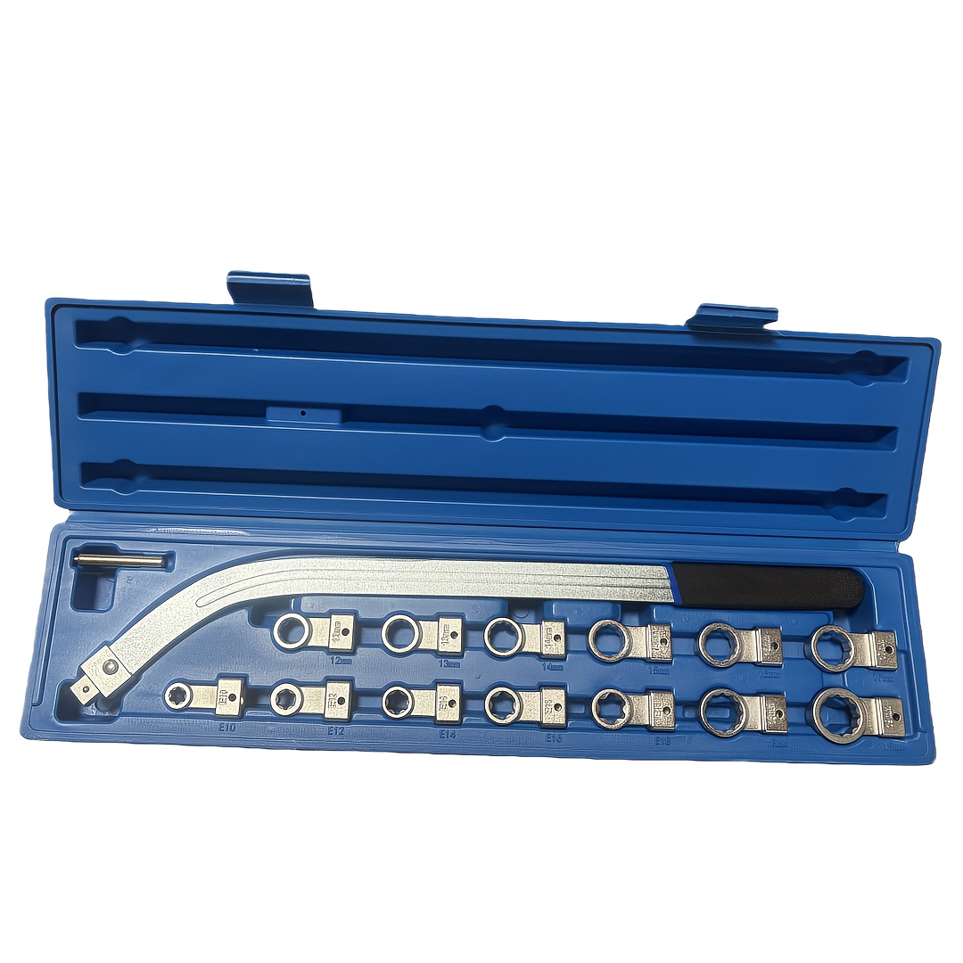 TEMU Belt Remove And Install Adjust Tightener Wrench Tools With E10/12/14/16/18 Drive Adapters For Engine Belt Adjustment Tools Sets
