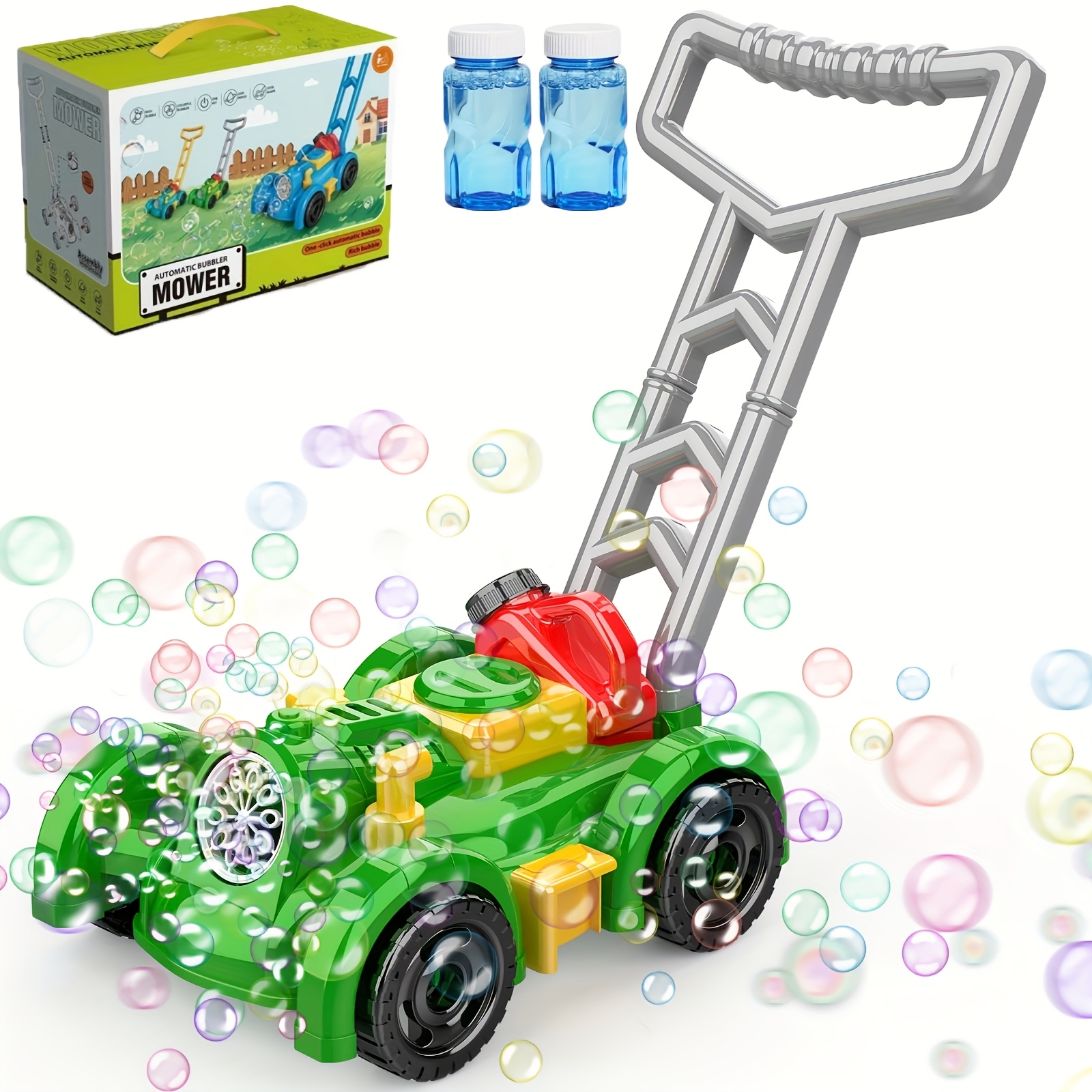Tondeuse à Bulles Pour Enfants – Machine à Bulles D’extérieur – Jouet De Jardin été – Cadeau Parfait Pour La Maternelle