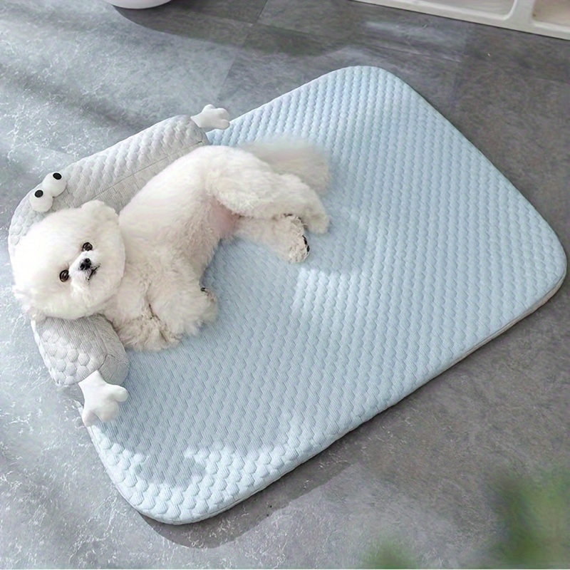 

1pc Summer Pet Cooling Mat, Nylon Material, Non-slip Breathable Dog Cushion, For Home & Outdoor Use