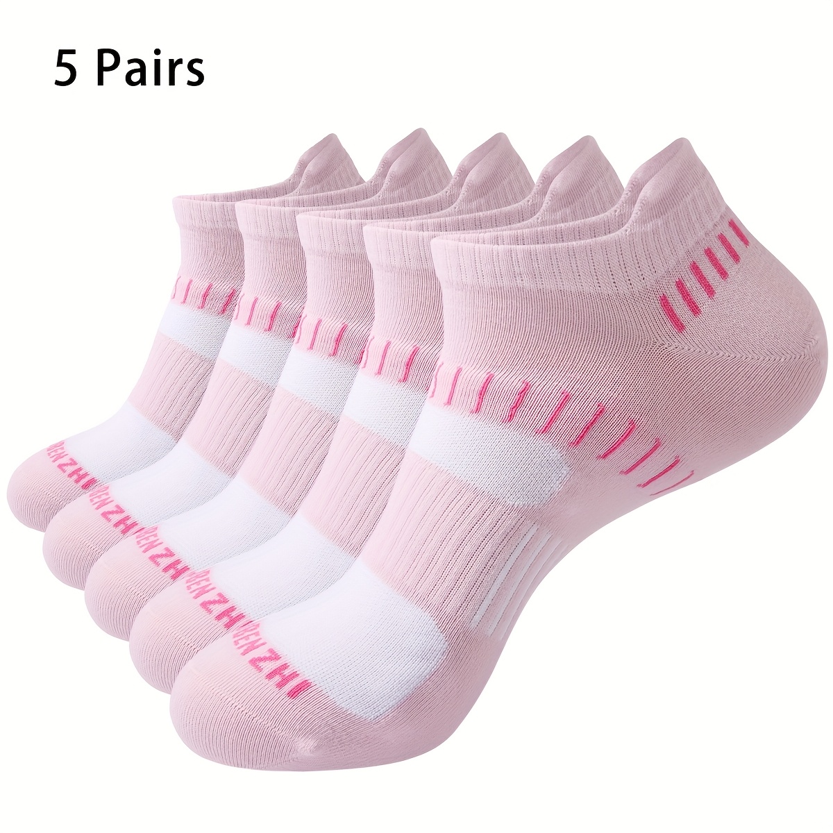 E-shop 5 Paar atmungsaktive Mesh-Söckchen für Herren Damen, lässige Sport-Knöchelsocken mit Fußgewölbestütze zum Laufen