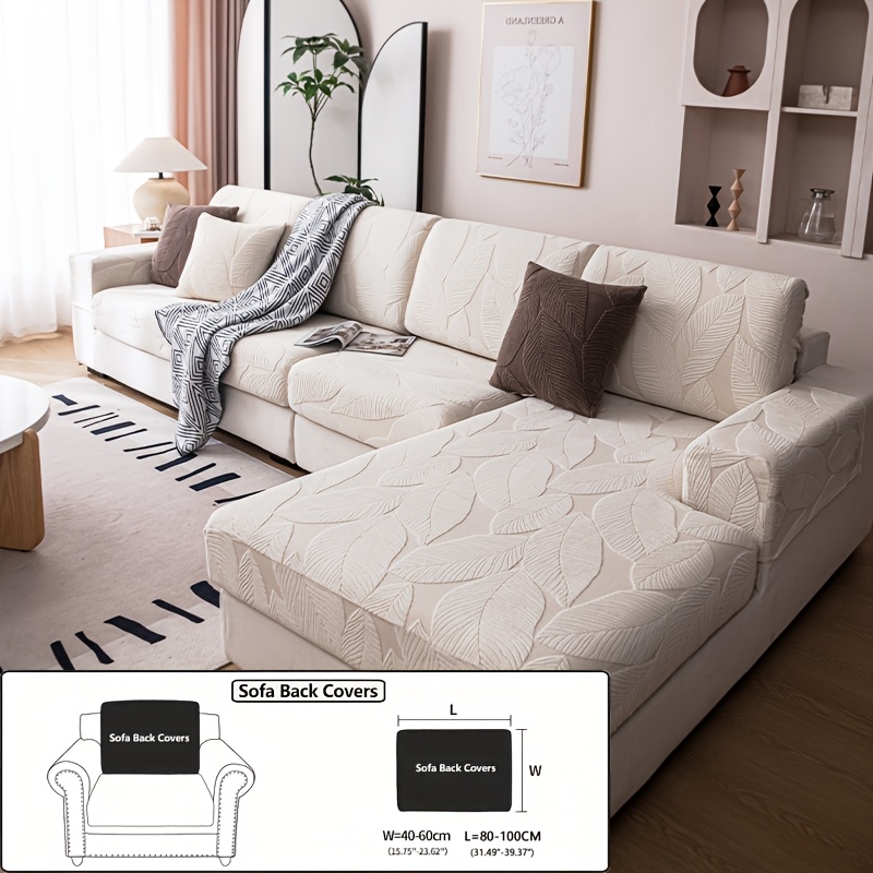 TEMU 1pc Outdoor Olive Green Leaf Jacquard Sofa Cover, Sofa Protector, Breathable And Wear-resistant Fabric, Anti-scratch And Anti-slip. Suitable For