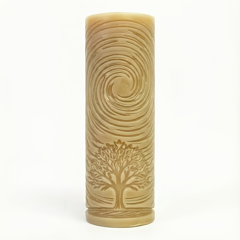 1pc Tree Pattern Roller | Handmade Plastic Clay Mold Tool With 3d Texture, Suitable For Polymer Clay, Ceramic, Resin Crafts - Durable Embossing Tool, Suitable For Easter Handicraft Production