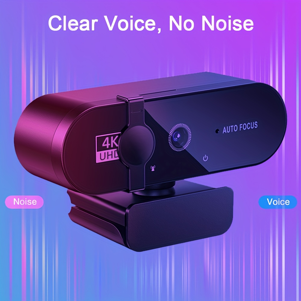 jiacpureb 4k 2k automatic   camera with privacy cover built in microphone auto   360 rotating base   for pc laptop streaming online conferencing usb powered fisheye lens no battery   details 4