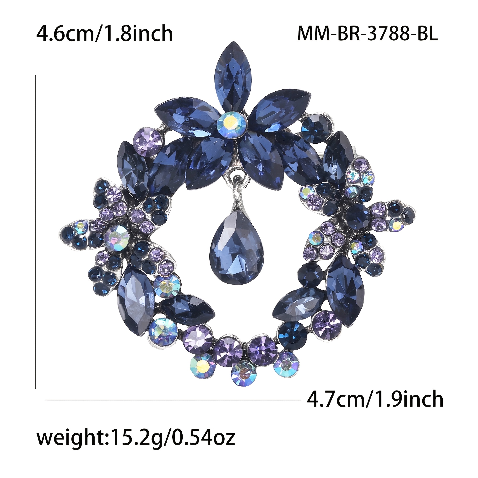 TEMU Broches de de Pedrería de Lujo para Mujer Unisex, , Colgantes, Flores, Coronas, Alfileres que se Pueden Usar Como Collares, Insignias, Banquetes