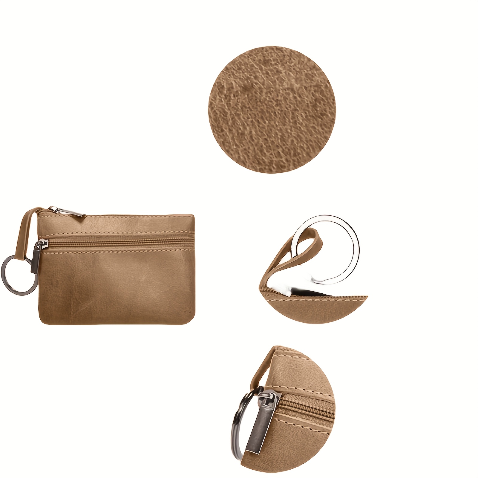 Genuine Leather Mens Tray Purse Coin Purse For Men Genuine Leather