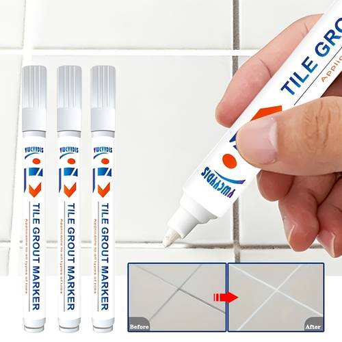 3pcs high quality grout pen suitable for washbasin shelves shower rooms sink edges toilets bathtubs floor tiles wall tiles tv background walls household waterproof quick drying for kitchen and bathroom multi functional product