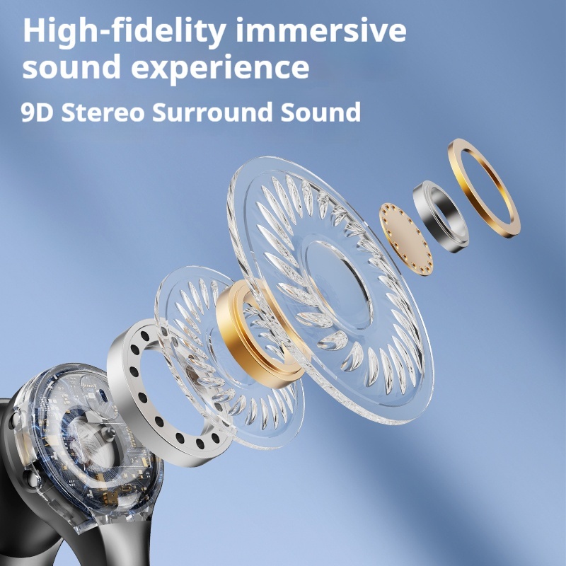 These Wireless Earbuds Feature an In-Ear Design That Prevents Sound Leakage, Delivering Hifi Audio Quality. They Come with a Smart Mirror Display And TYPE-C Charging, Making Them Suitable for Calls, Videos, And Sports. Available in Multiple Colors