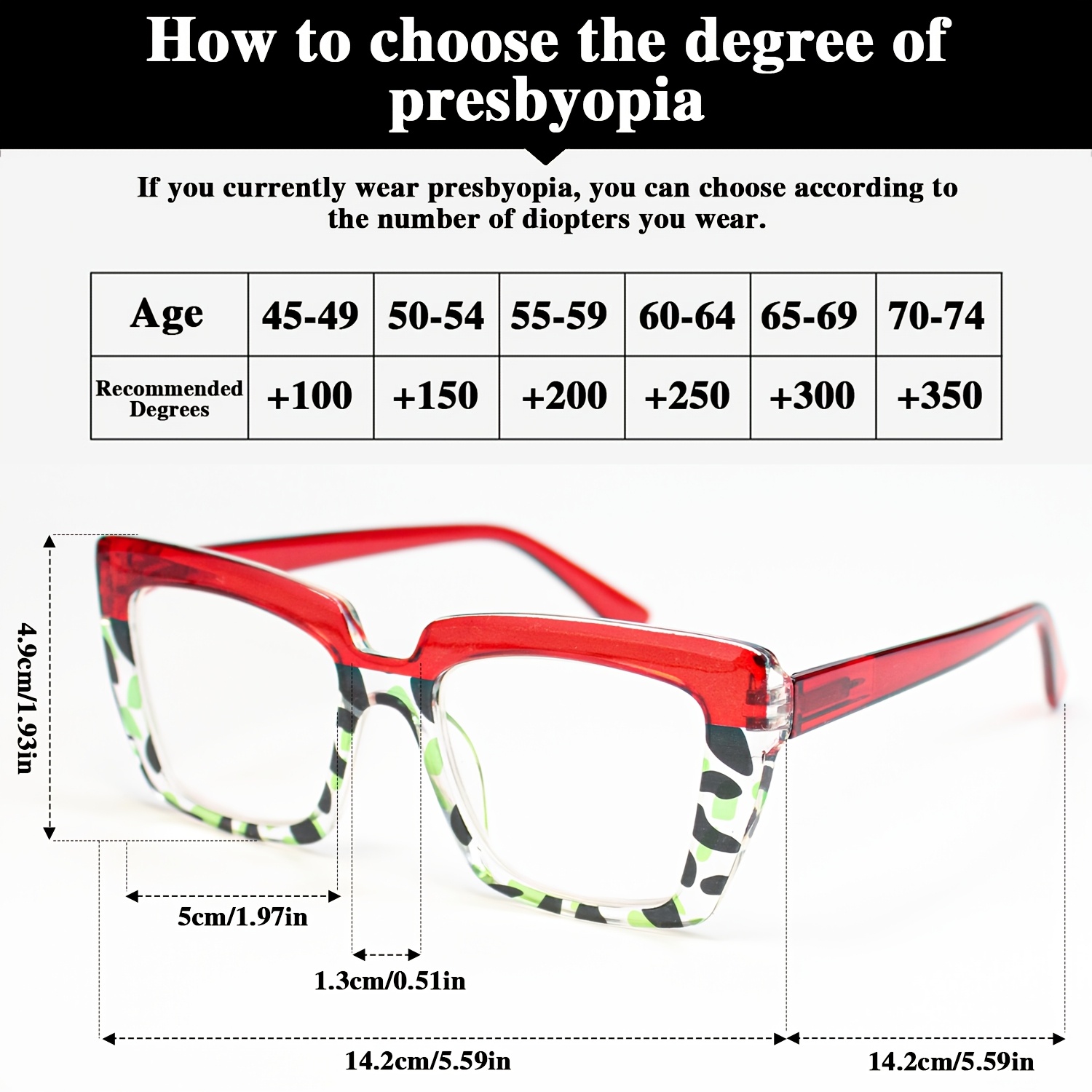 2pcs Cat Eye Large Frame Reading Glasses with Spring Hinges