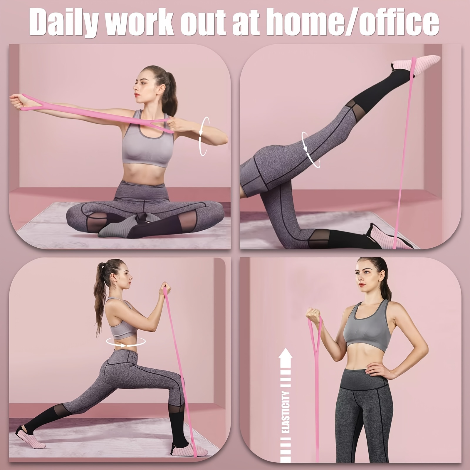  band portable portable upper body workout equipment for arm shoulder back leg stretching ideal for yoga pilates home home workout equipment band durable exercise equipment bands details 4