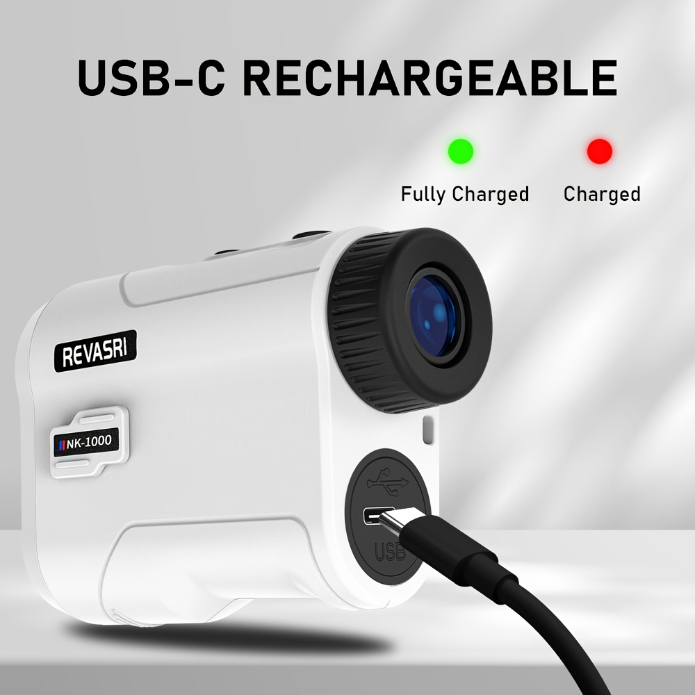  golf rangefinder with lock vibration 1000yds laser range finder external slope switch tournament legal rechargeable battery flag lock distance measurement for golfers beginners details 5